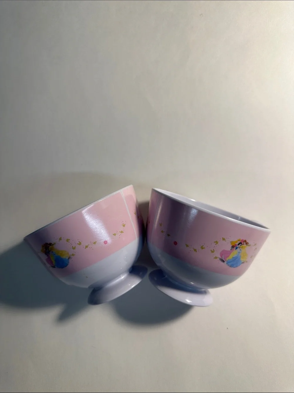 Lot of 7 Assorted Melamine Children's Dishes-  Thinker Bell Mini Disney New!!
